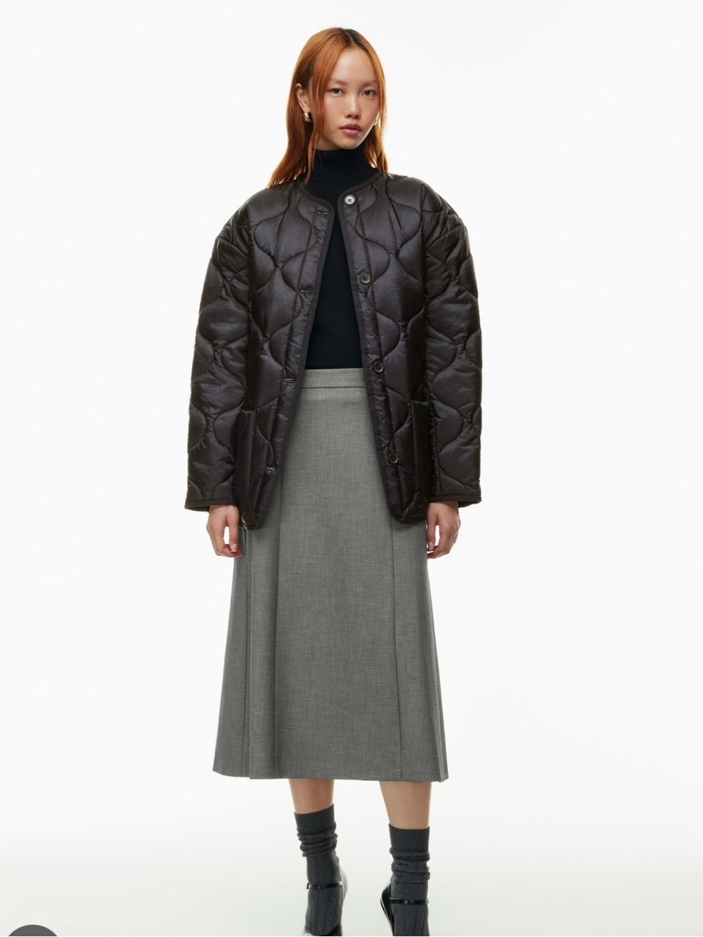 ARITZIA | BABATON | EVERGREEN QUILTED JACKET | BLACK | SIZE S | NWOT